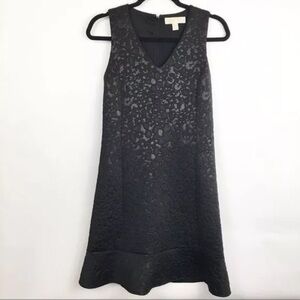 Michael Kors Petite Floral Peplum Hem Scuba Dress Size Small